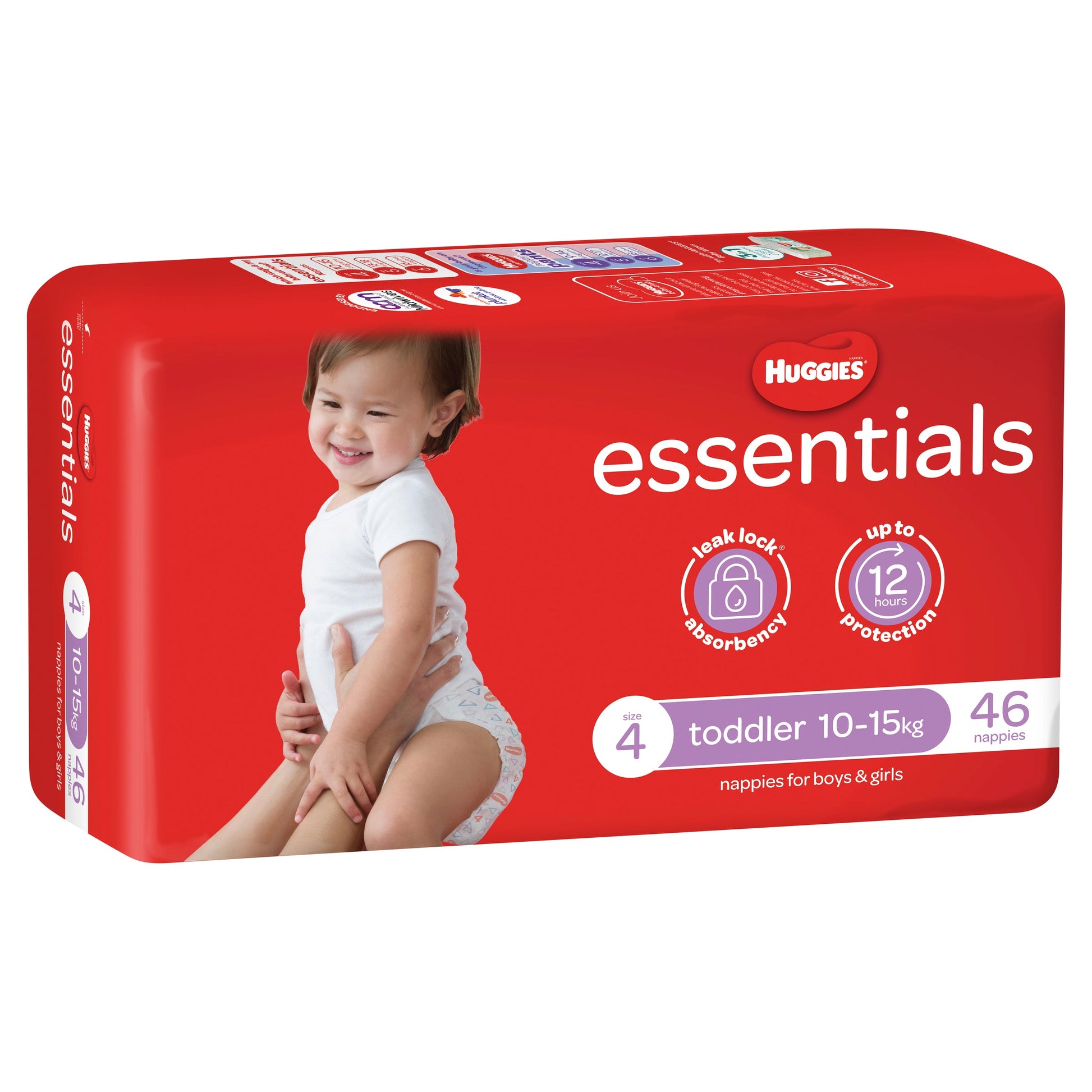 Huggies Essentials Nappies Size 4 (10 - 15kg) 46 Pack - Cutprice Online