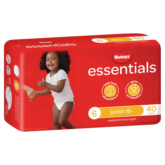 Huggies Essentials Nappies Size 6 (16+kg) 40 Pack - Cutprice Online
