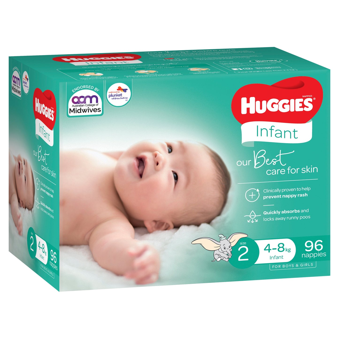 Huggies Jumbo Ultimate  Infant Nappies Size 2 (4-8kg) 96 Pack - Cutprice Online