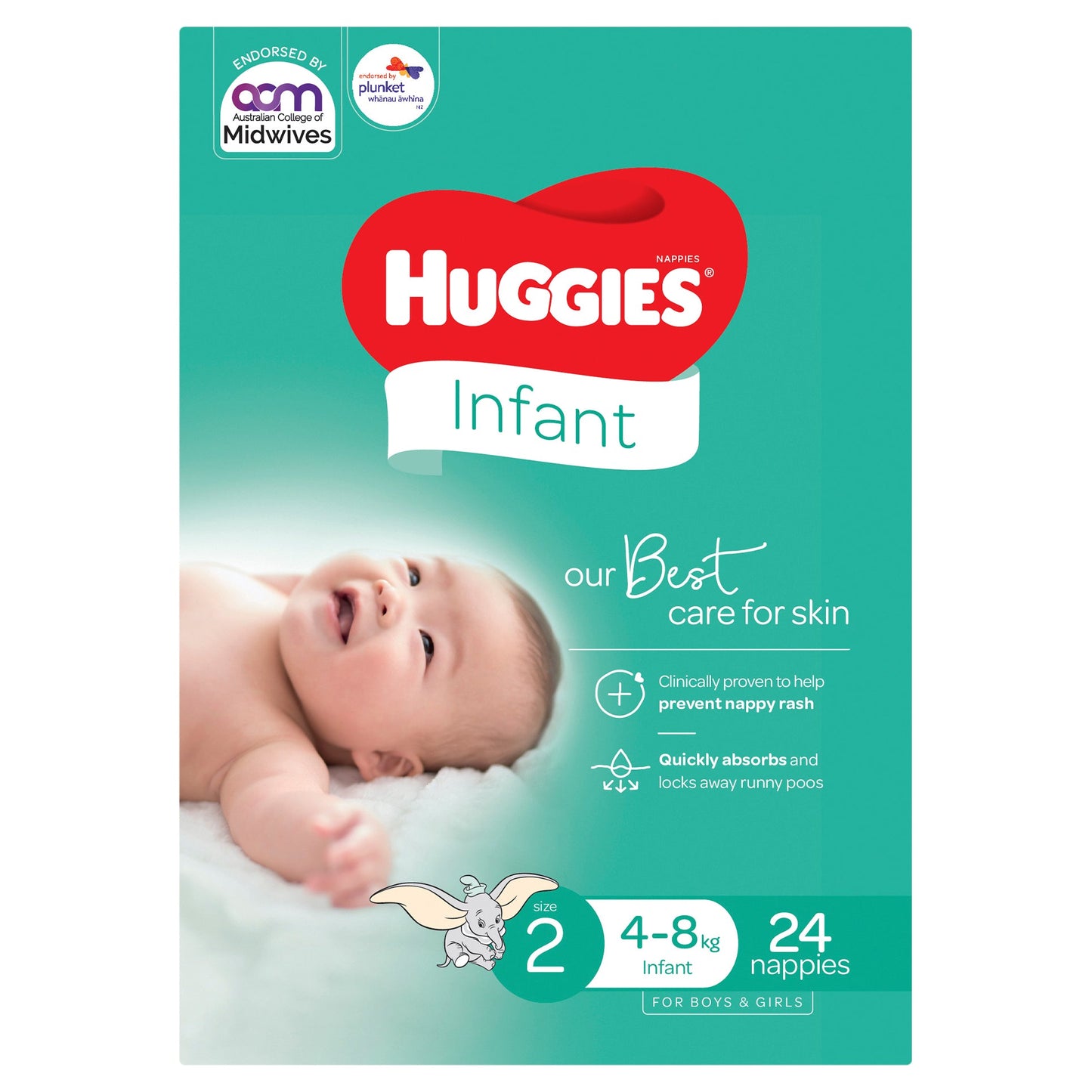 Huggies Infant Nappies Size 2 (4-8kg) 24 Pack - Cutprice Online