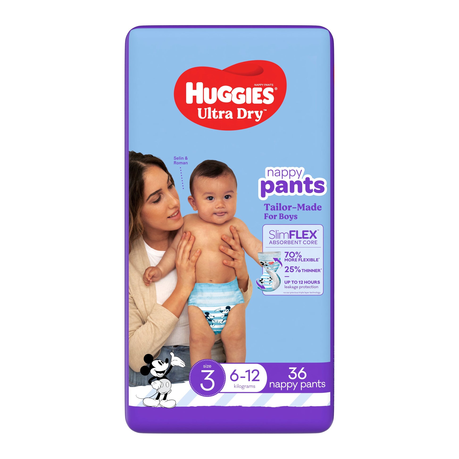 Huggies Ultra Dry Nappy Pants Boys Size 3 (6-12kg) 36 Pack - Cutprice Online