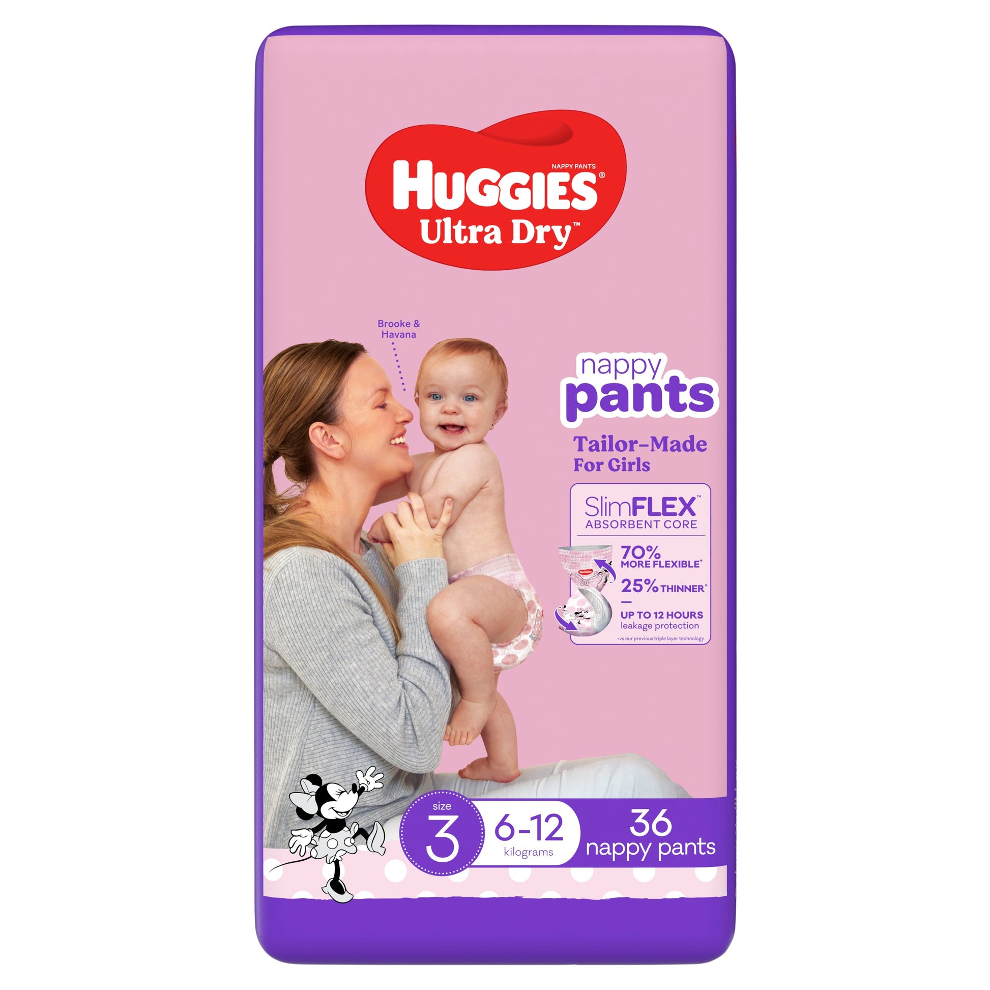 Huggies Ultra Dry Nappy Pants Girl Size 3 (6-12kg) 36 Pack - Cutprice Online