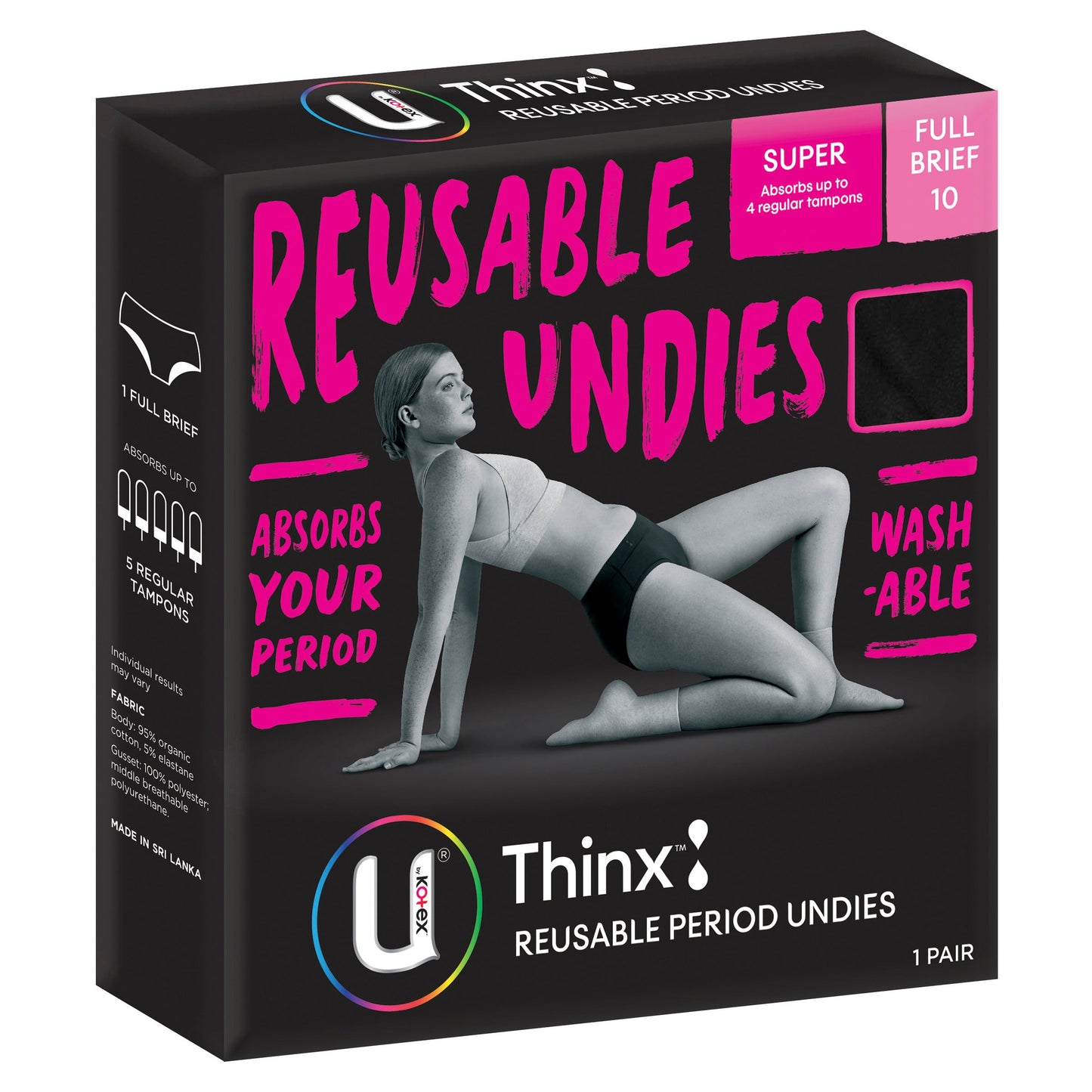 U By Kotex Briefs Super Size 10 - Cutprice Online