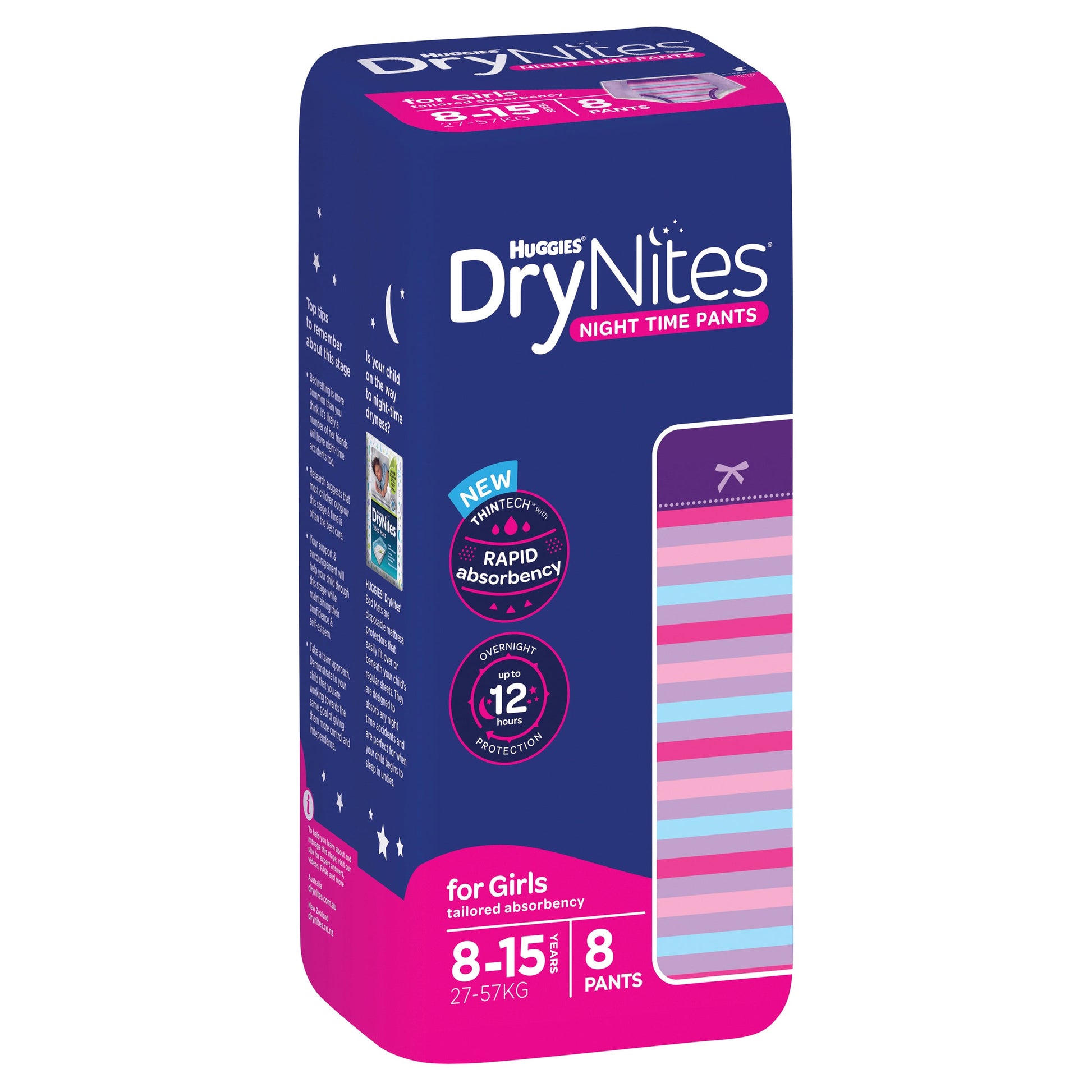 DryNites Night Time Pants for Girls 8-15 Years (27-57kg) 8 Pack - Cutprice Online