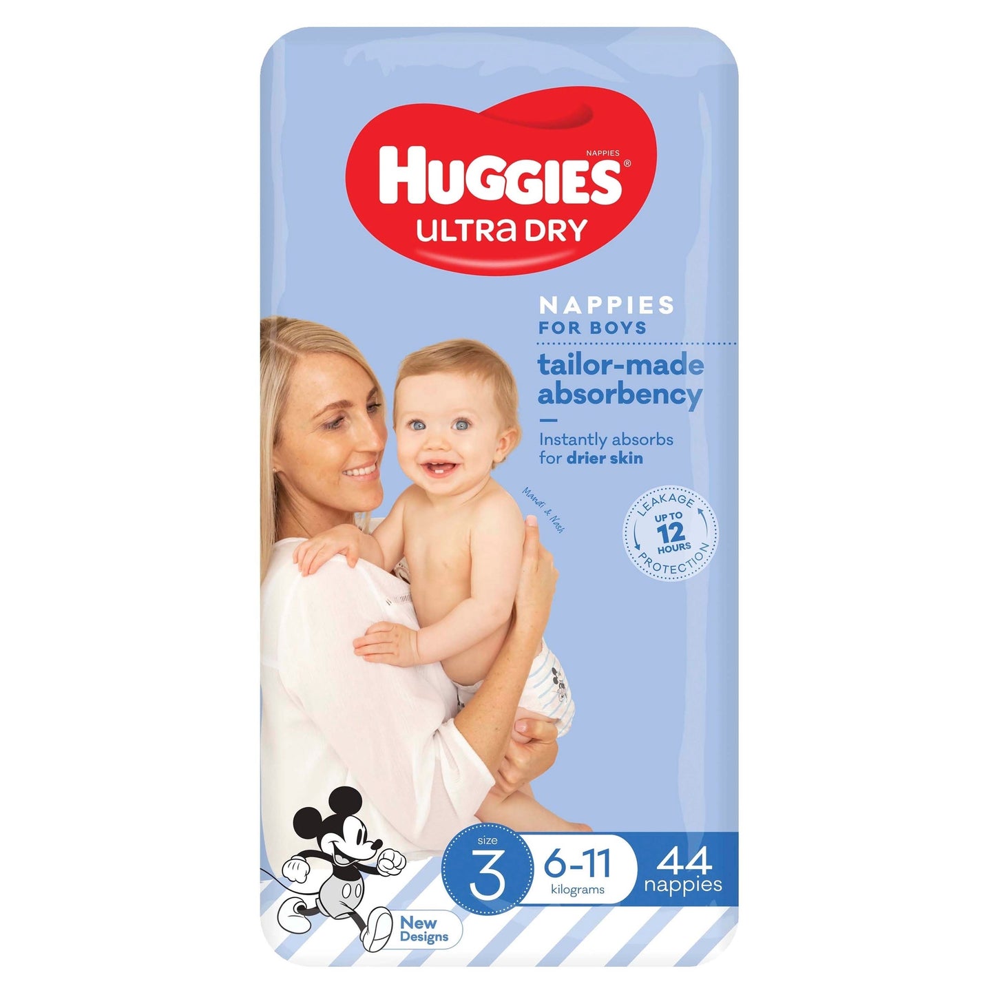 Huggies Ultra Dry Nappies Size 3 Boy 6-11kg Bulk 44 Pack - Cutprice Online