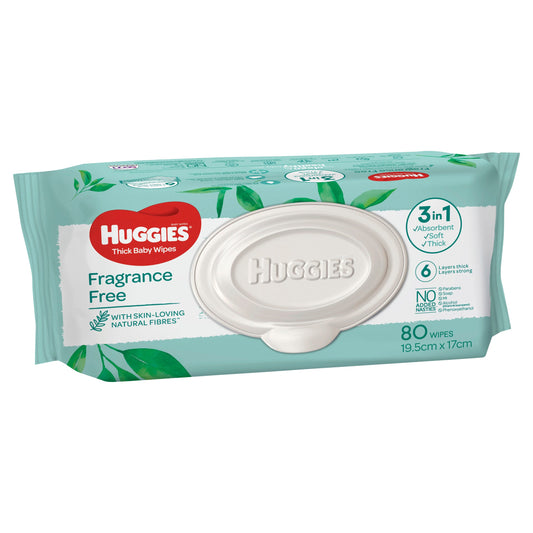 Huggies Baby Wipes Unscented 80 Refill - Cutprice Online