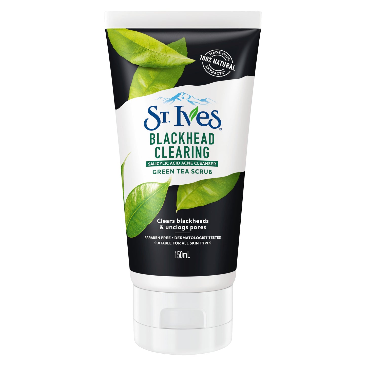 St Ives Naturally Clear Scrub Green Tea 150ml - Cutprice Online