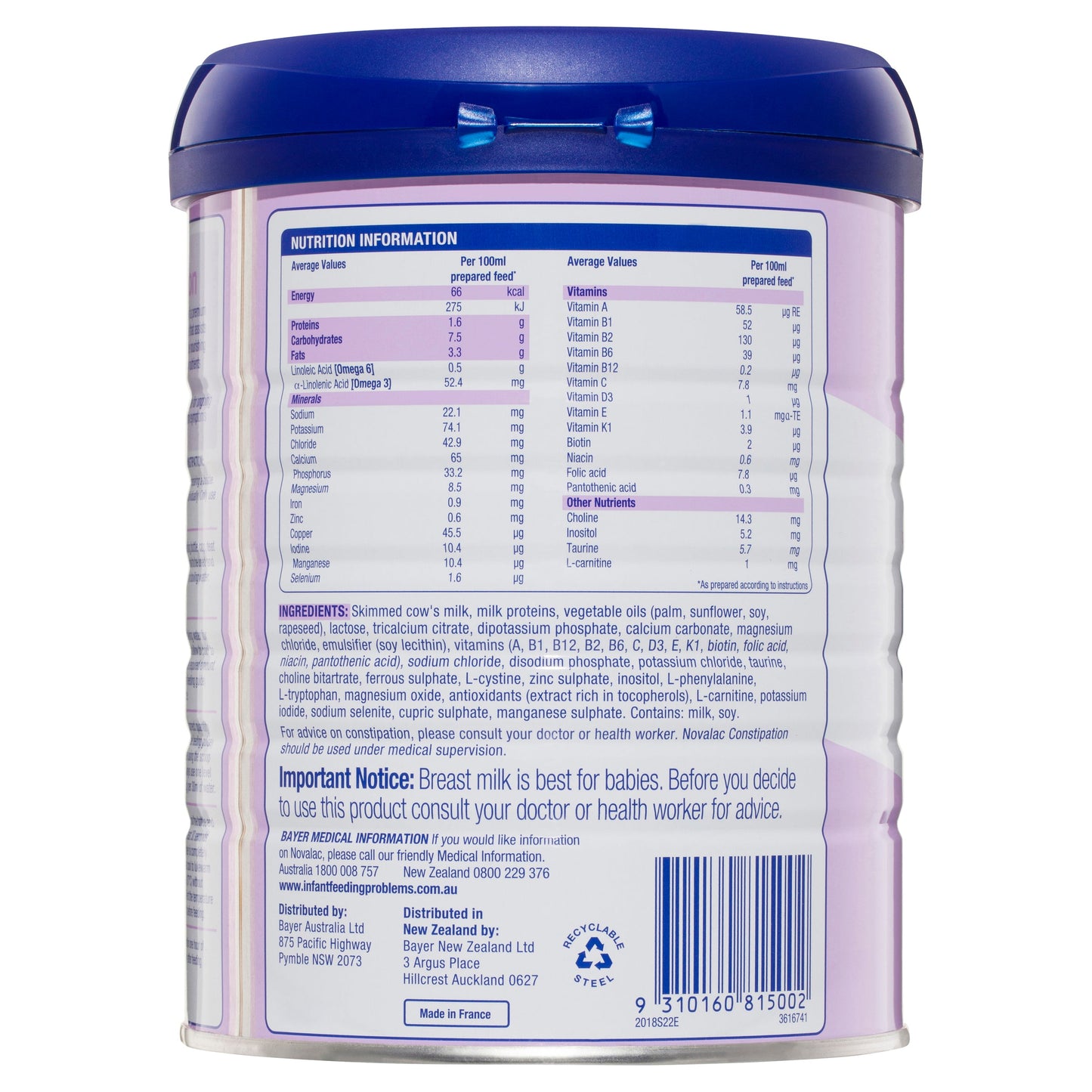 Novalac Anti-Constipation 800g - Cutprice Online