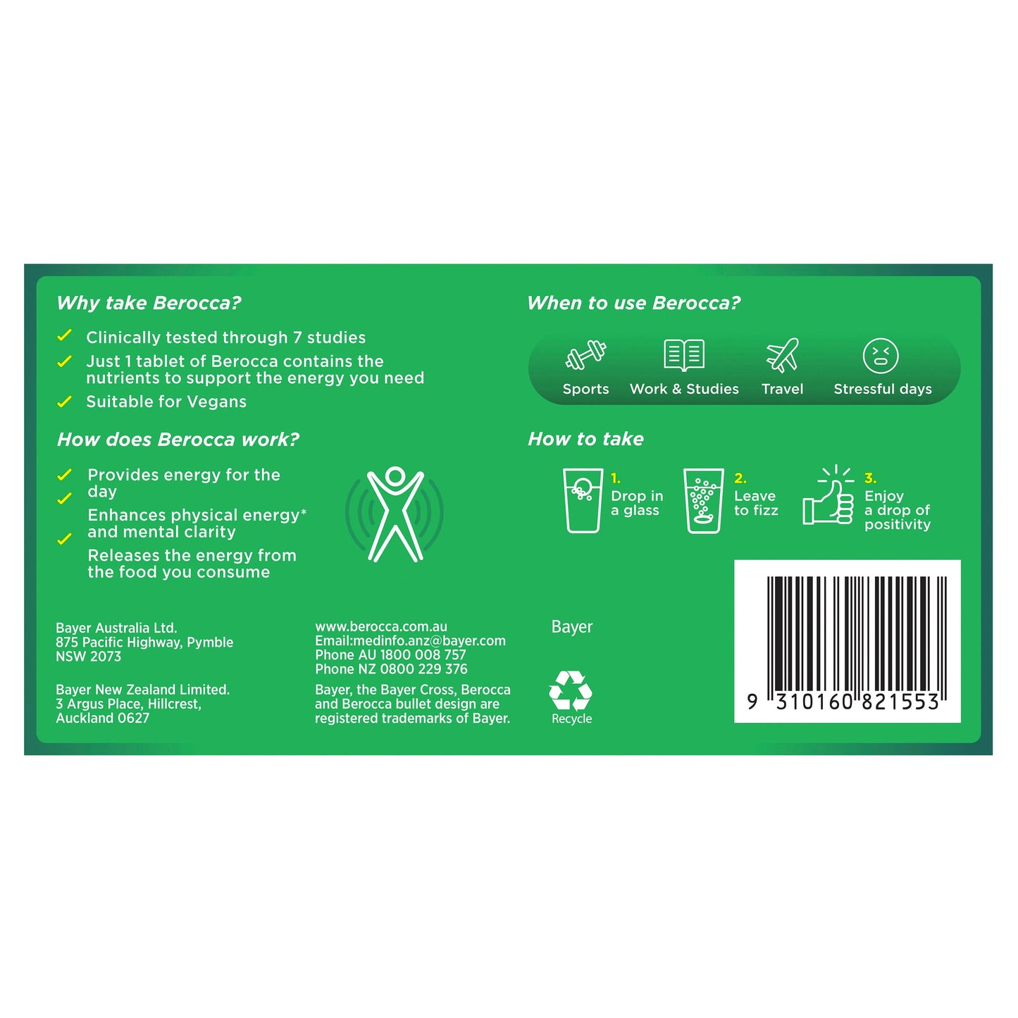 Berocca Energy Vitamin Mango & Orange Effervescent Tablet 30 Pack - Cutprice Online