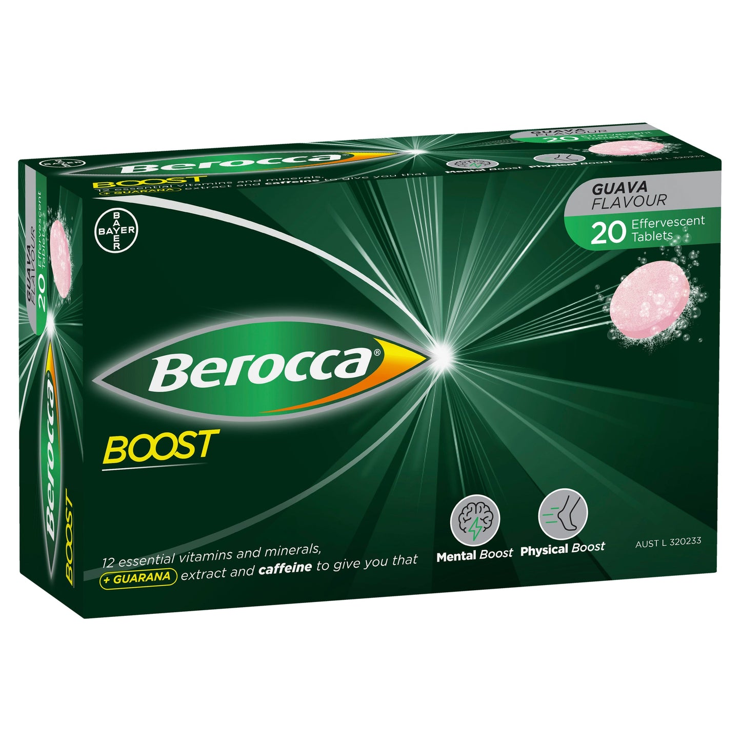Berocca Boost Energy Vitamin With Guarana Effervescent Tablets 20 - Cutprice Online