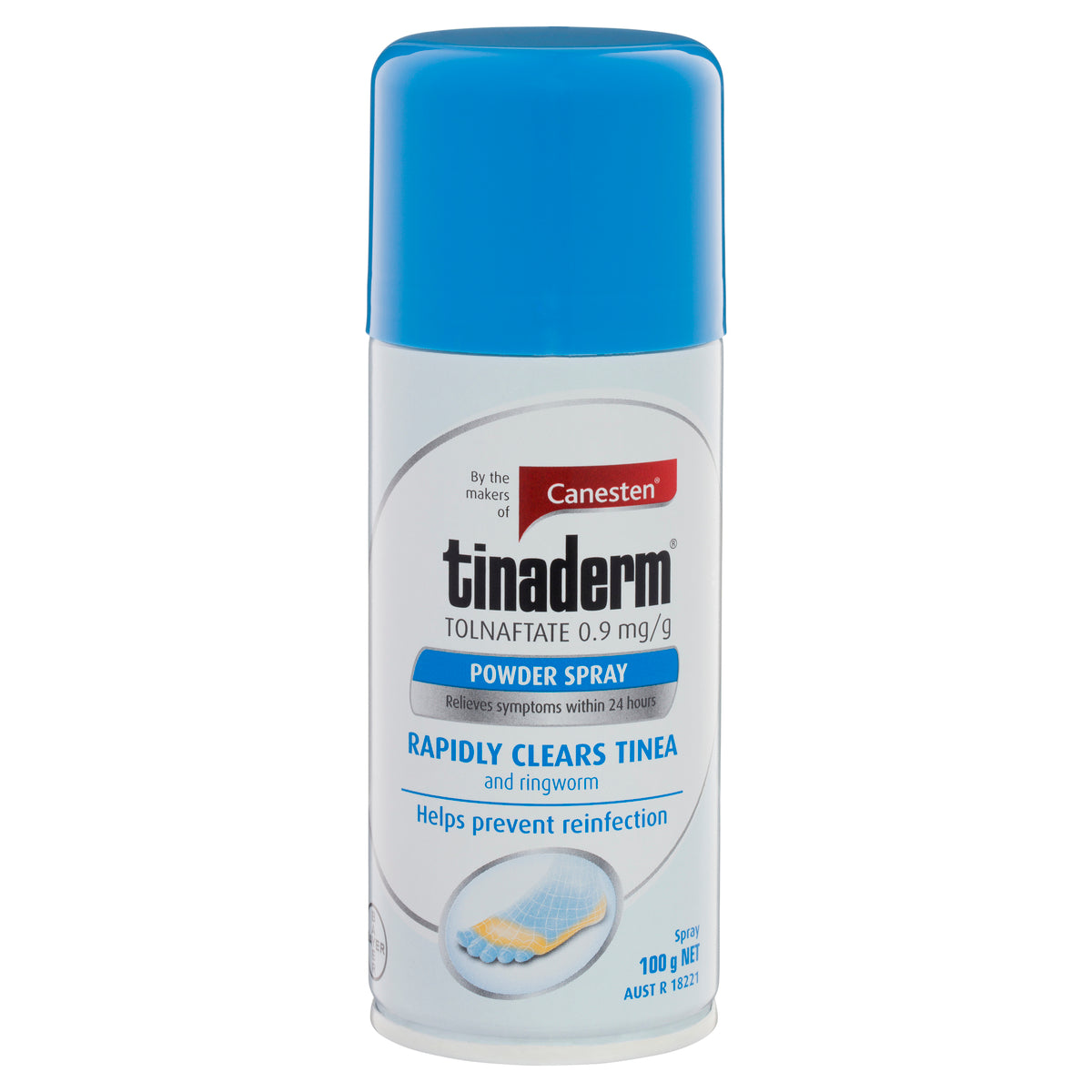 Canesten Tinaderm Powder Spray Tinea and Ringworm Treatment 100g - Cutprice Online