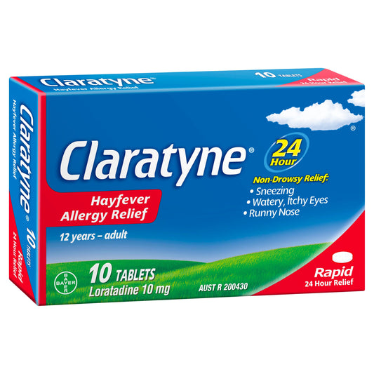 Claratyne Hayfever Allergy Relief Antihistamine 10 Tablets - Cutprice Online
