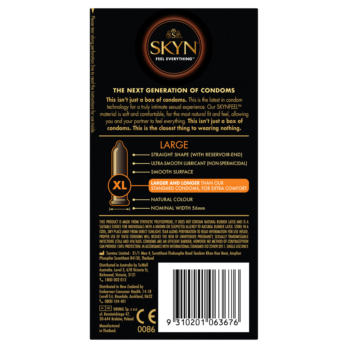SKYN Large Condom 10 Pack - Cutprice Online