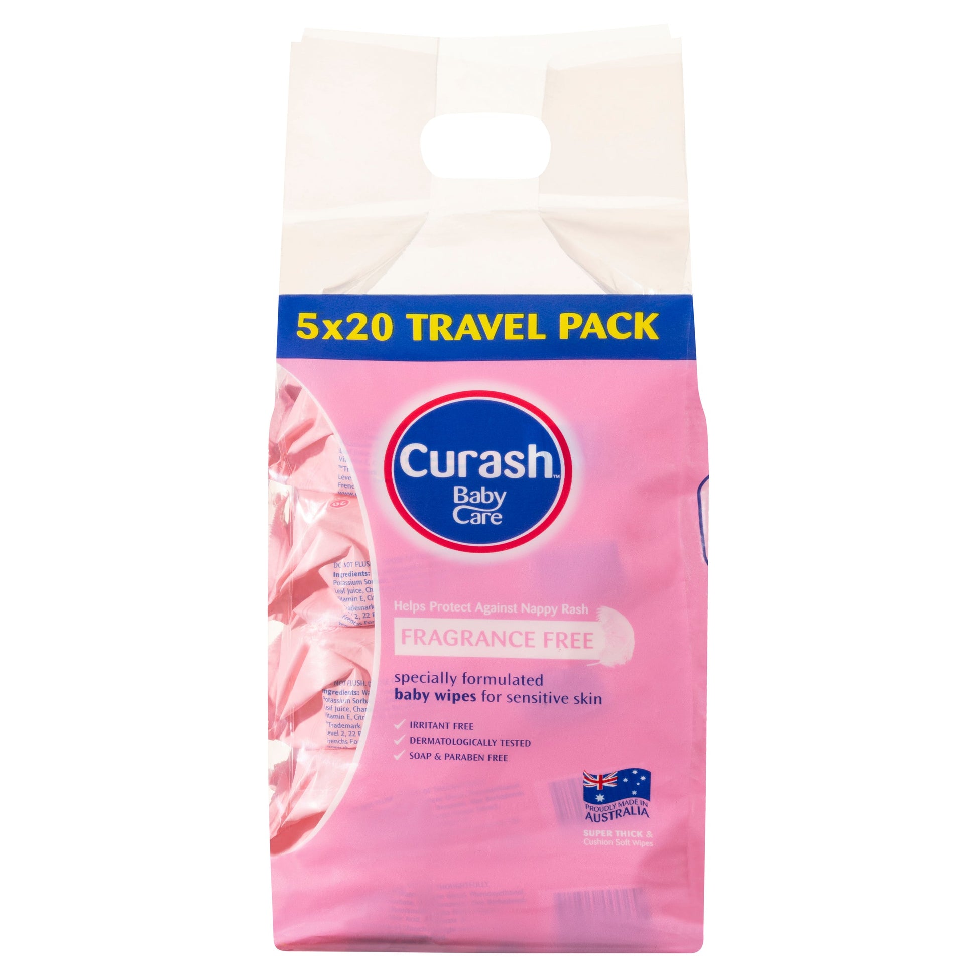 Curash Babycare Fragrance Free Wipes 5 x 20 - Cutprice Online