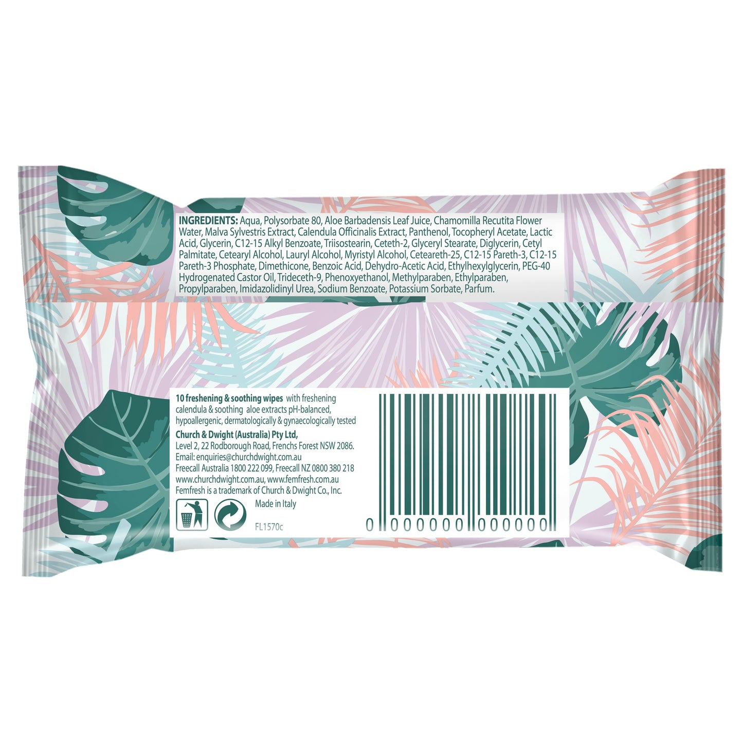 Femfresh Pocket Wipes 10 Travel Pack - Cutprice Online