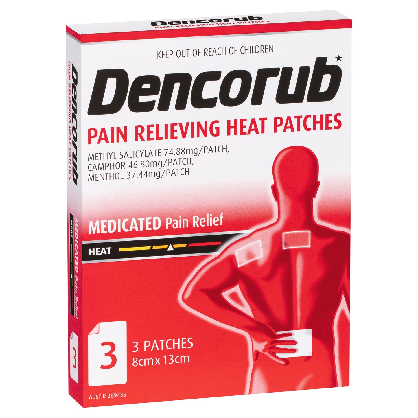 Dencorub Pain Relieving Heat Patch 3 Pack - Cutprice Online