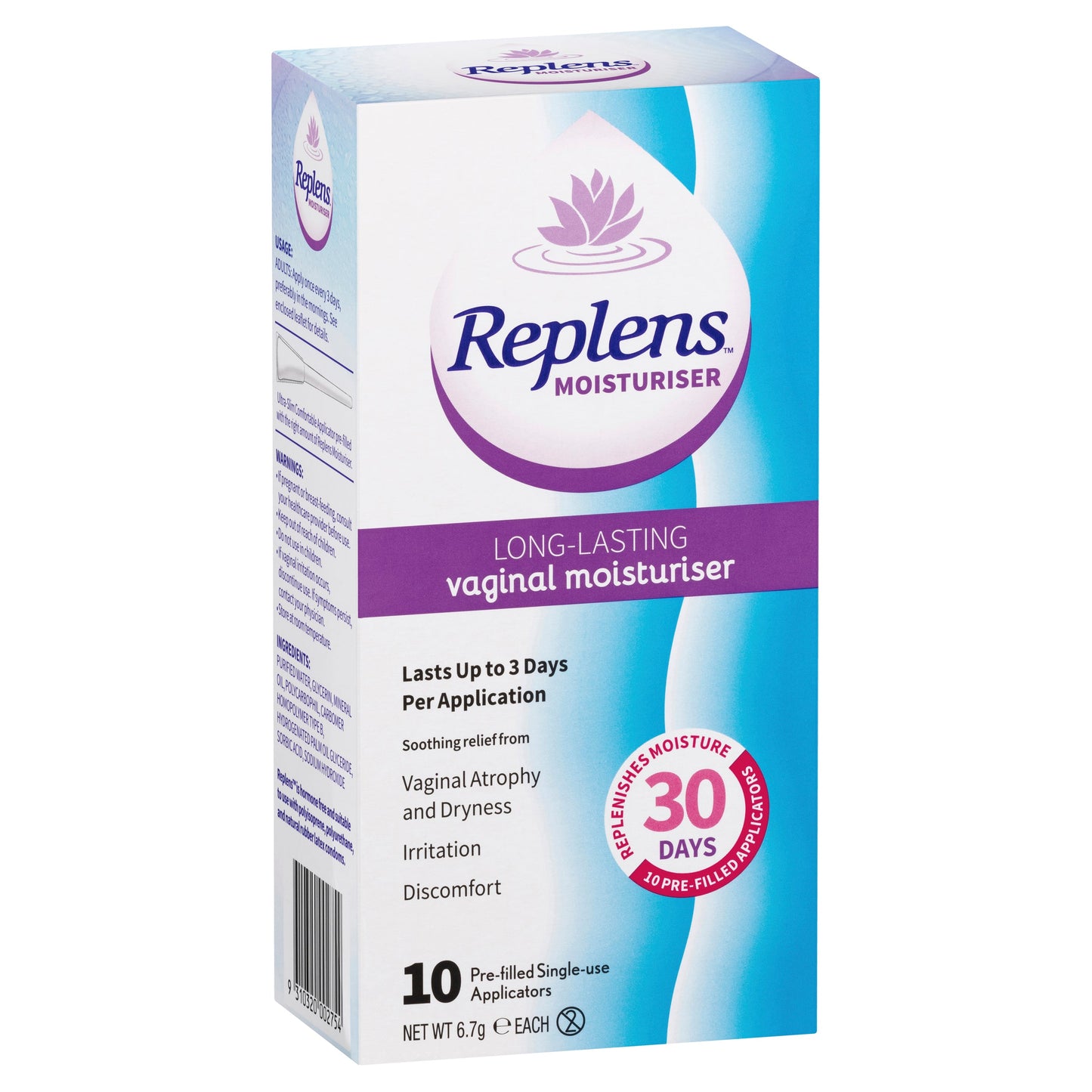 Replens Vaginal Moisturiser 10 pack - Cutprice Online