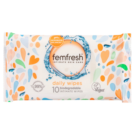 Femfresh Pocket Wipes 10 Travel Pack - Cutprice Online