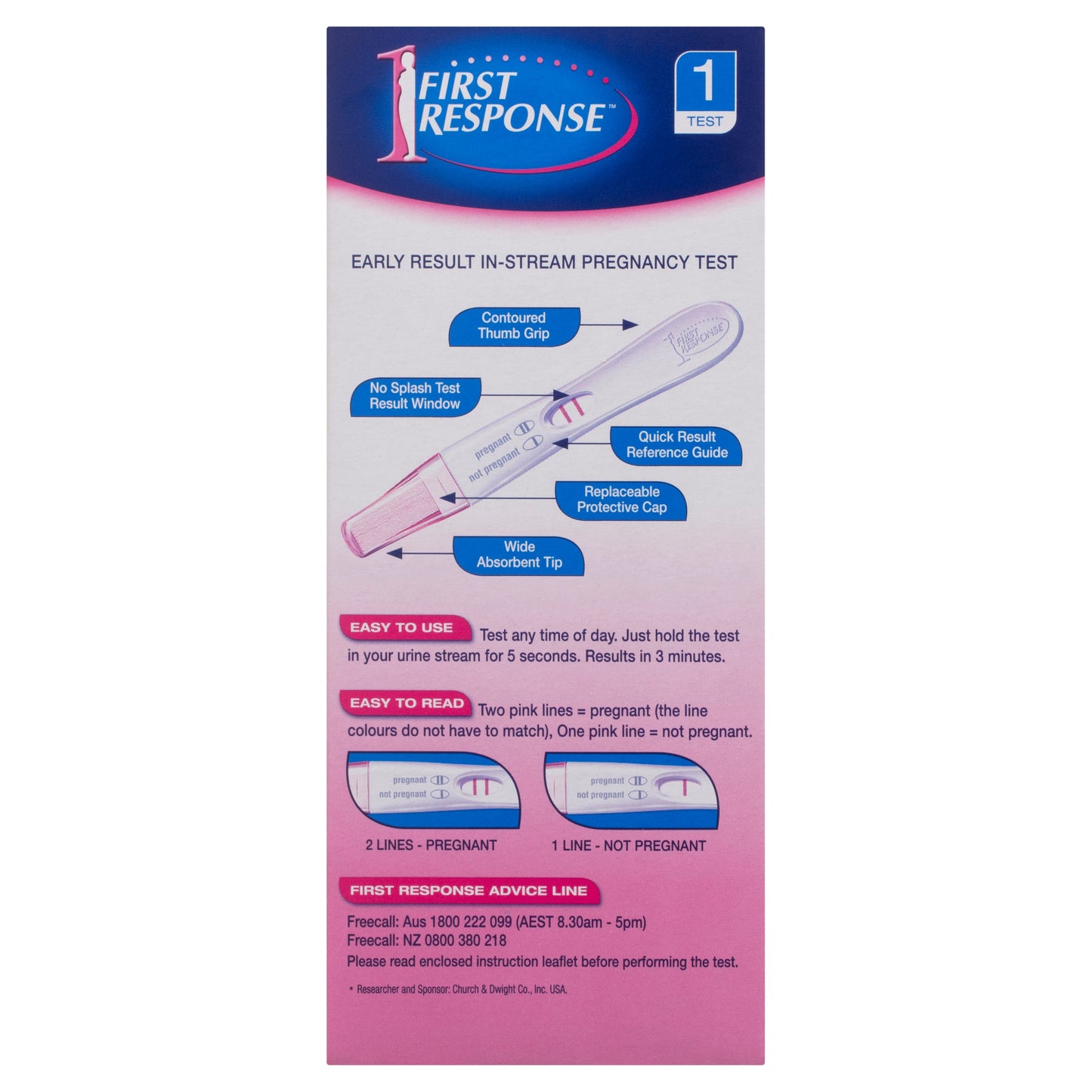 First Response Instream Preganancy Test 1 Test - Cutprice Online
