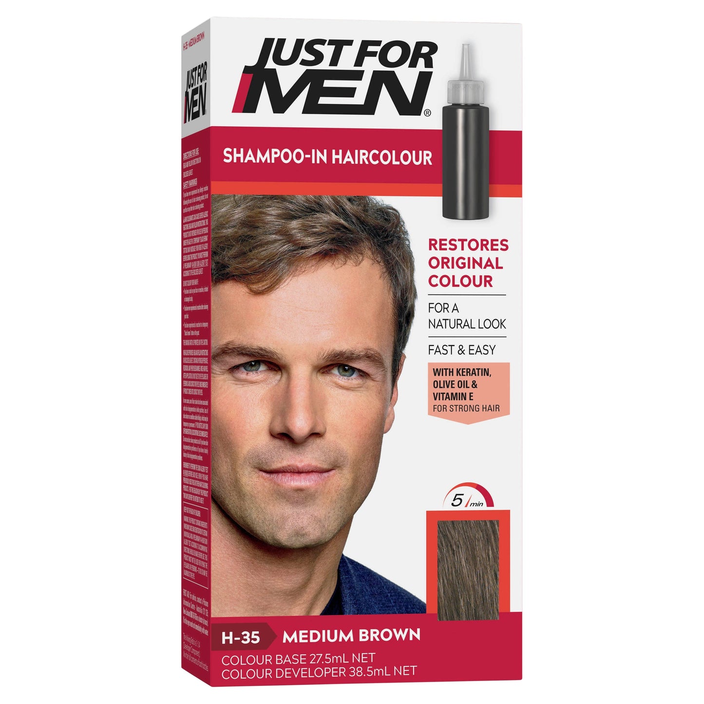 Just for Men Shampoo-In Haircolour - Medium Brown - Cutprice Online