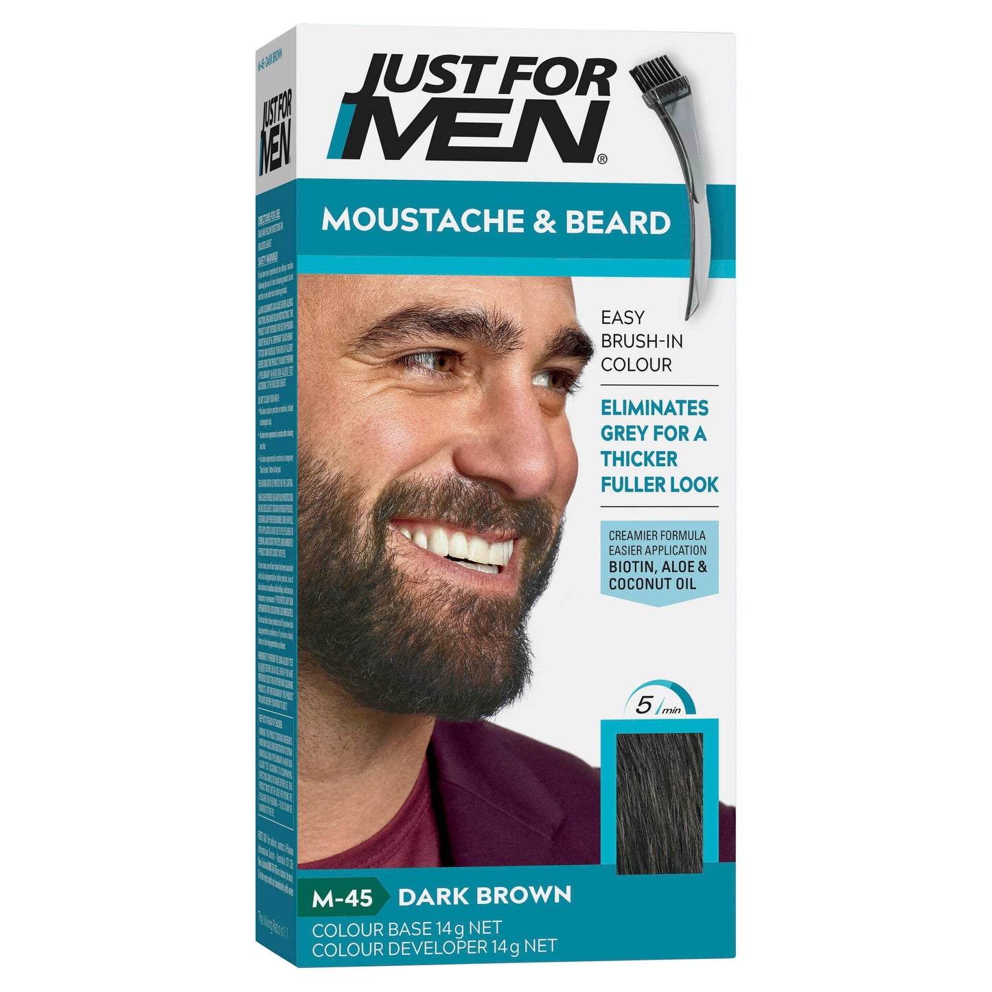 Just for Men Moustache & Beard Colour M-45 Dark Brown - Cutprice Online