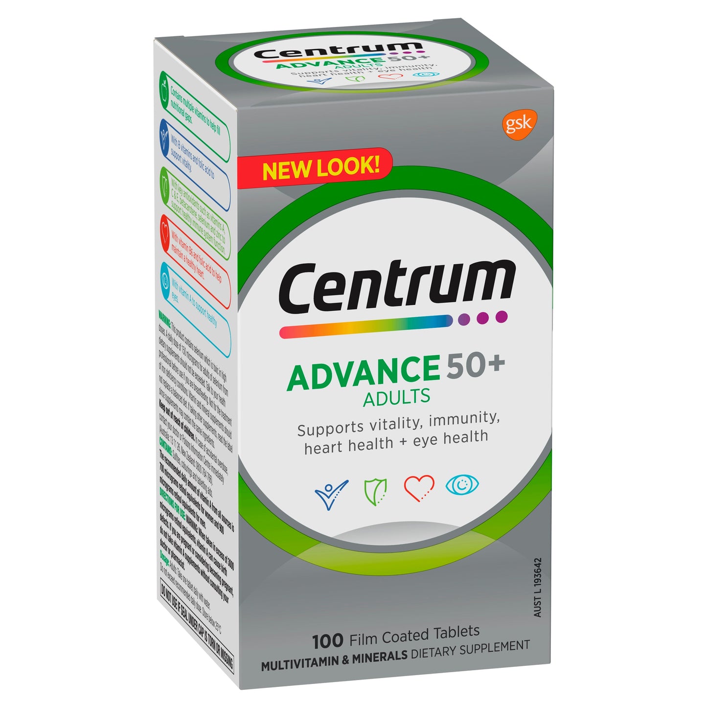 Centrum Advance 50+ for Adults Tablets 100 Pack - Cutprice Online