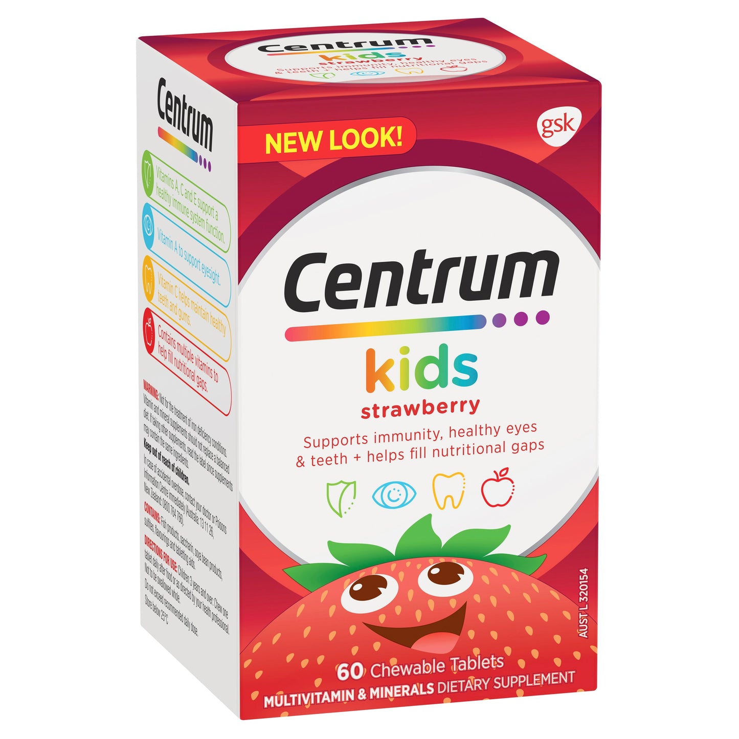 Centrum Kids Multi Vitamin 60 Strawberry Tablets - Cutprice Online
