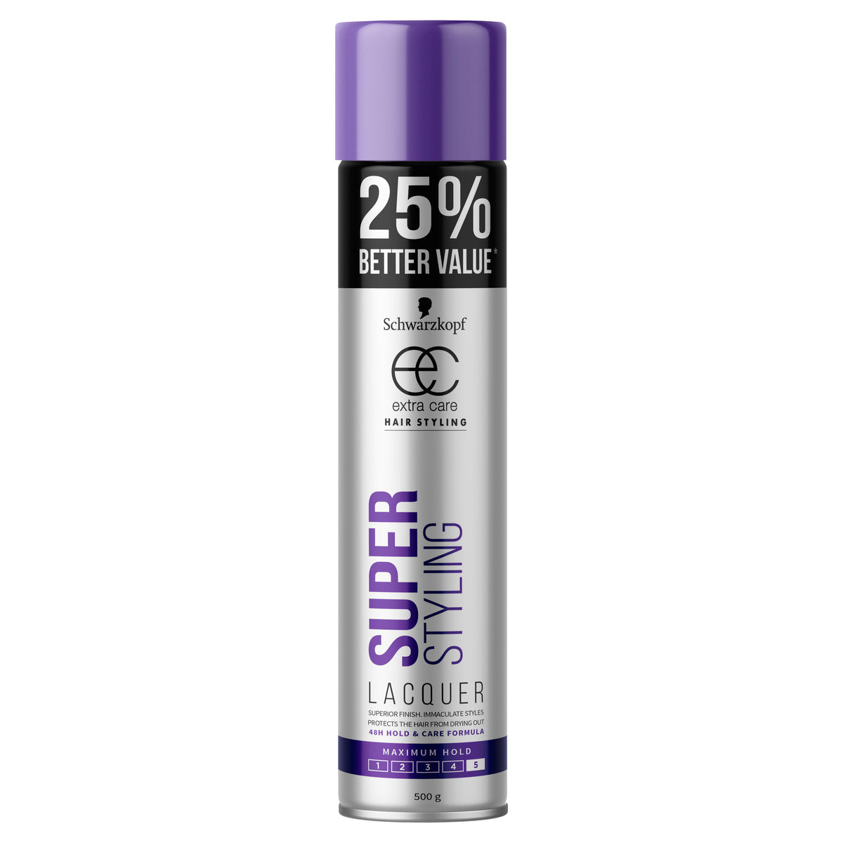 Schwarzkopf Extra Care Super Styling Lacquer Maximum Hold 500g - Cutprice Online
