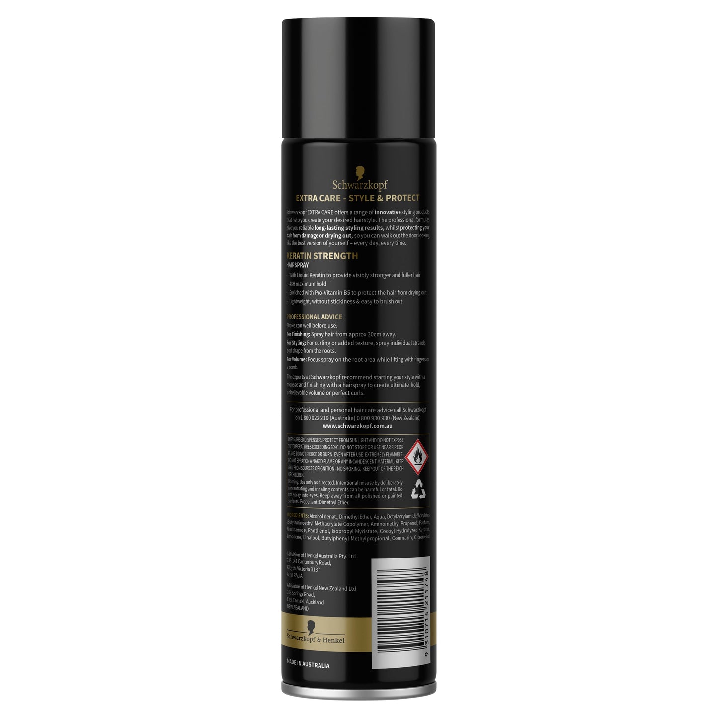 Schwarzkopf Extra Care Ultimate Keratin Hair Spray 250g - Cutprice Online