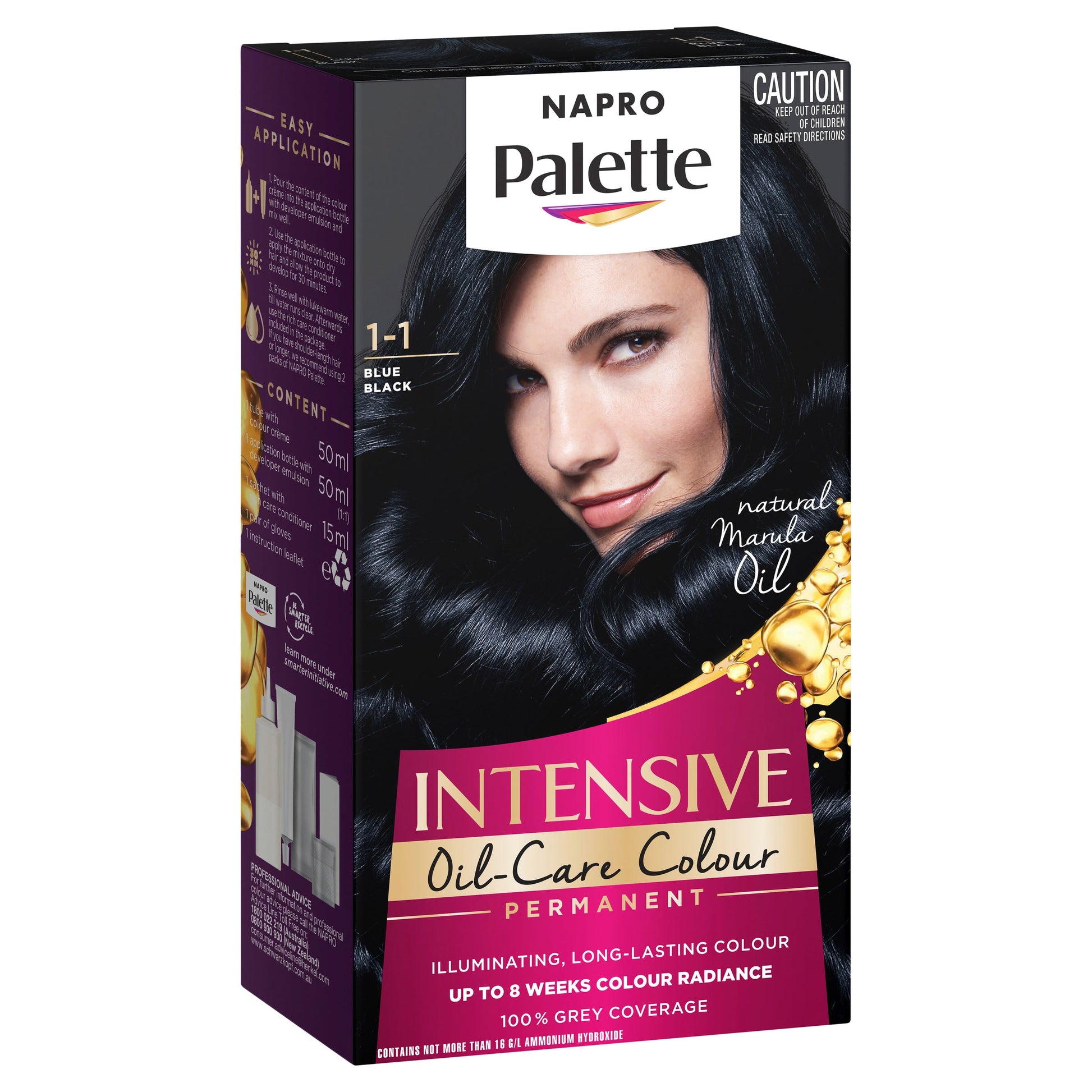 Napro Palette Permanent Hair Colour 1-1 Blue Black - Cutprice Online