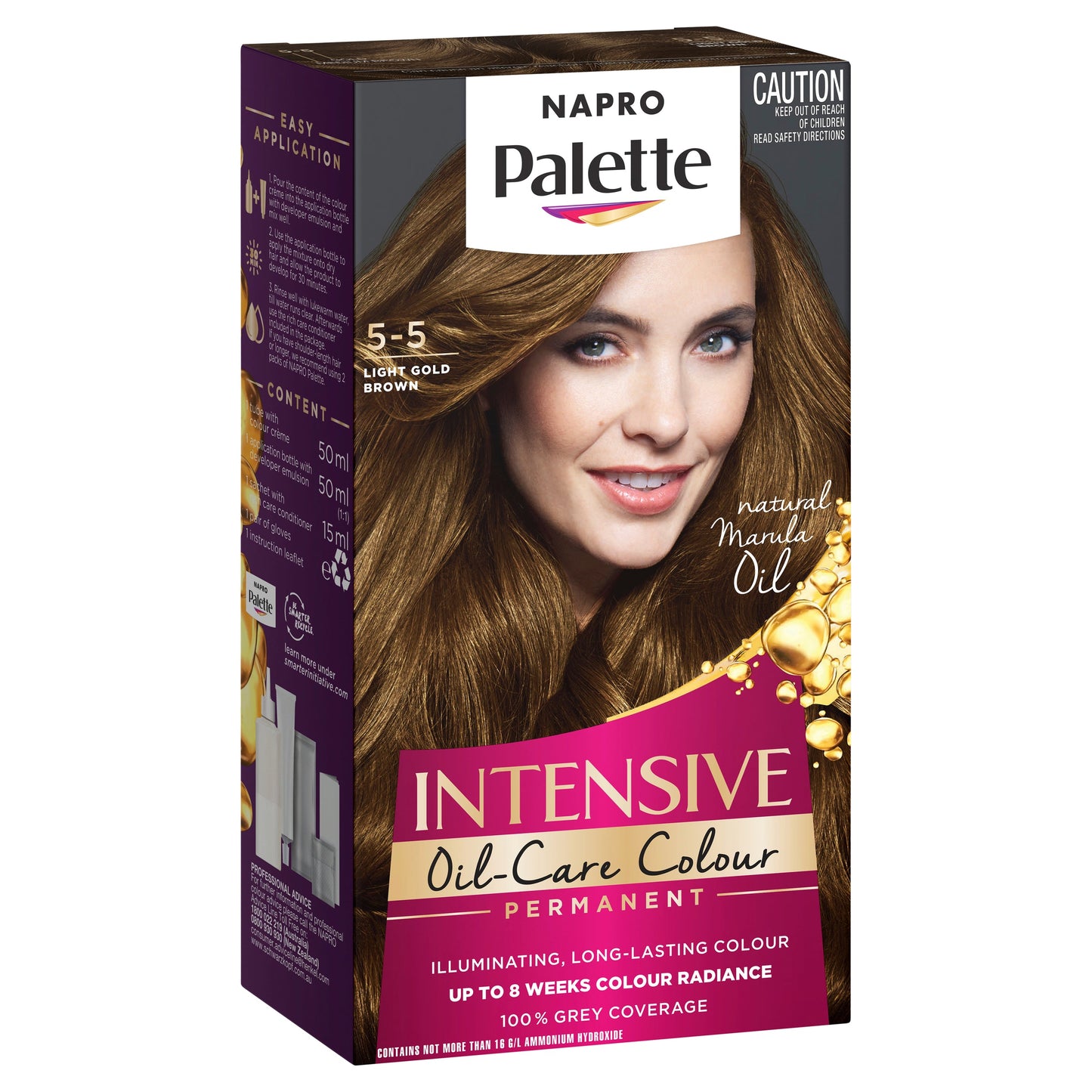 Napro Palette Permanent Hair Colour 5-5 Light Gold Brown - Cutprice Online