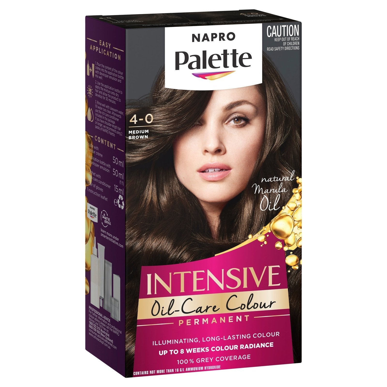 Napro Palette Permanent Hair Colour 4-0 Medium Brown - Cutprice Online