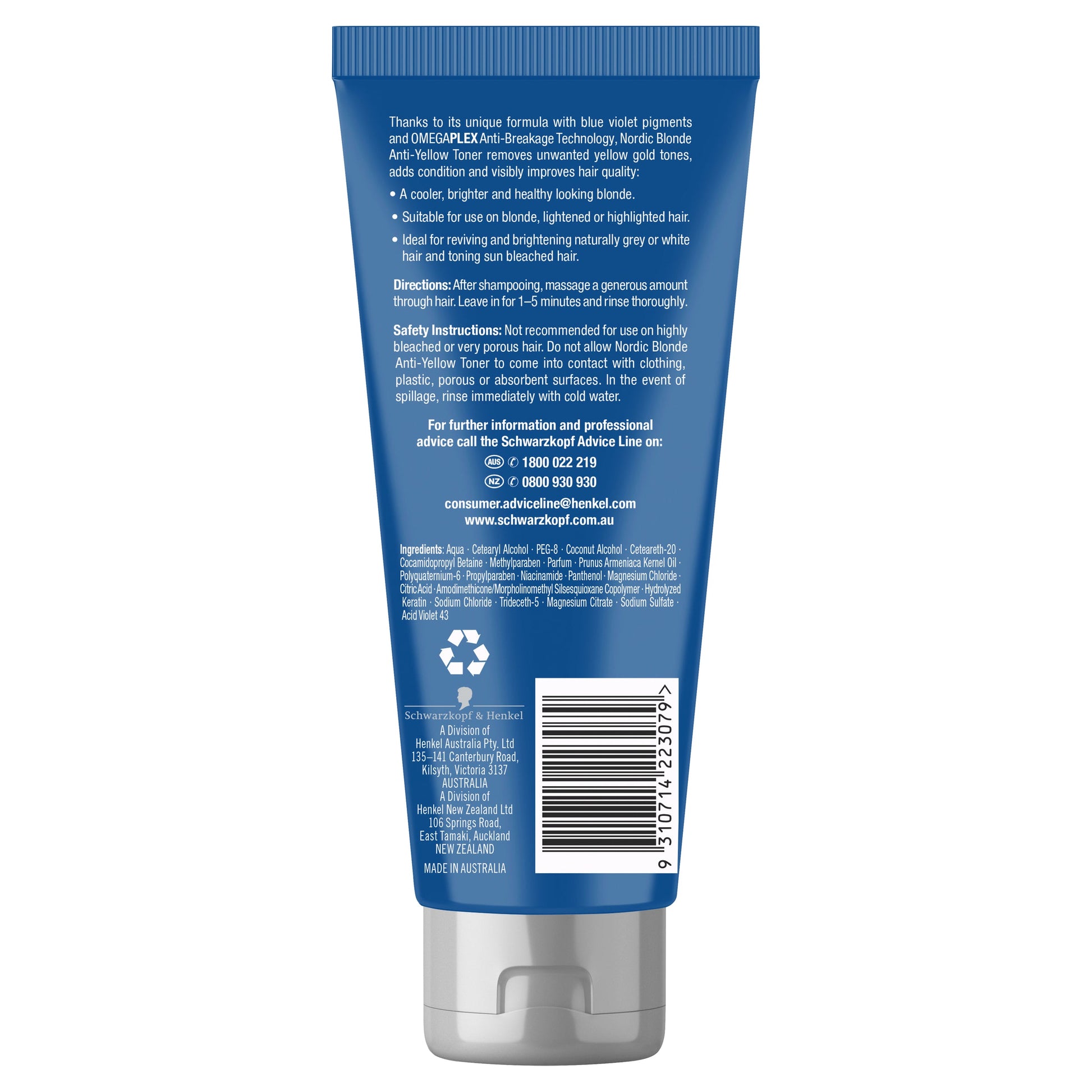 Schwarzkopf C3 Nordic Blonde Anti-Yellow Toner 200mL - Cutprice Online