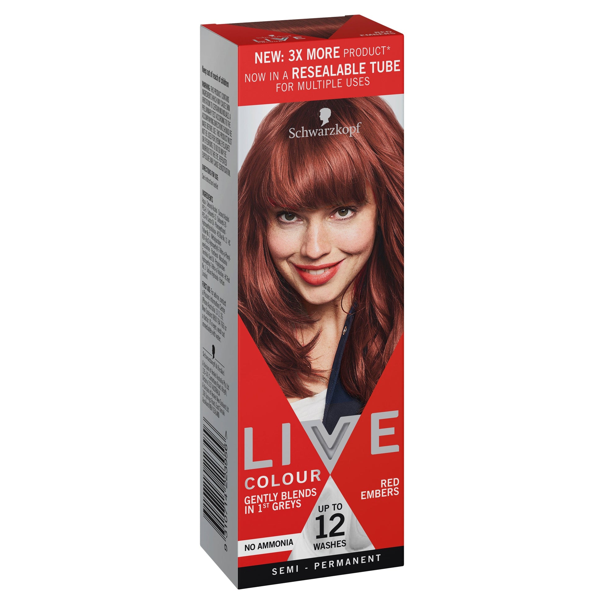 Schwarzkopf Live Colour Red Embers 75mL - Cutprice Online