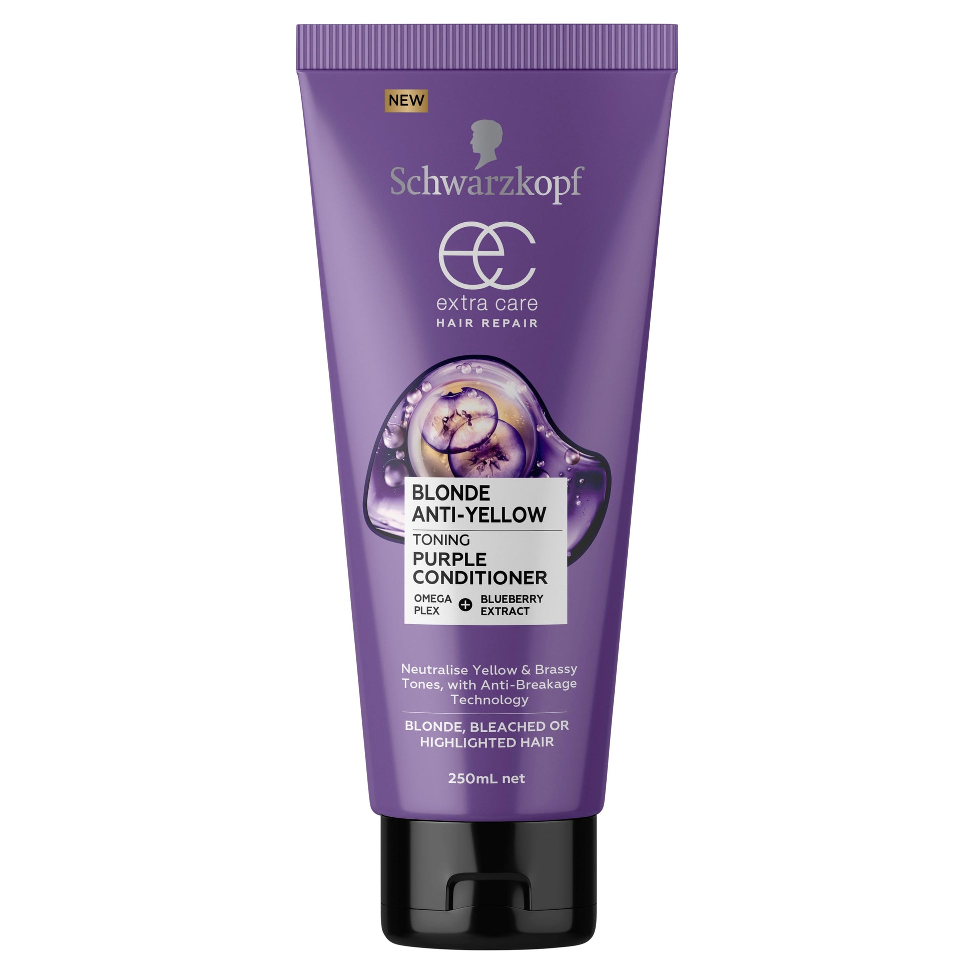 SCHWARZKOPF Extra Care Blonde Anti-Yellow Toning Purple Conditioner 250ml - Cutprice Online