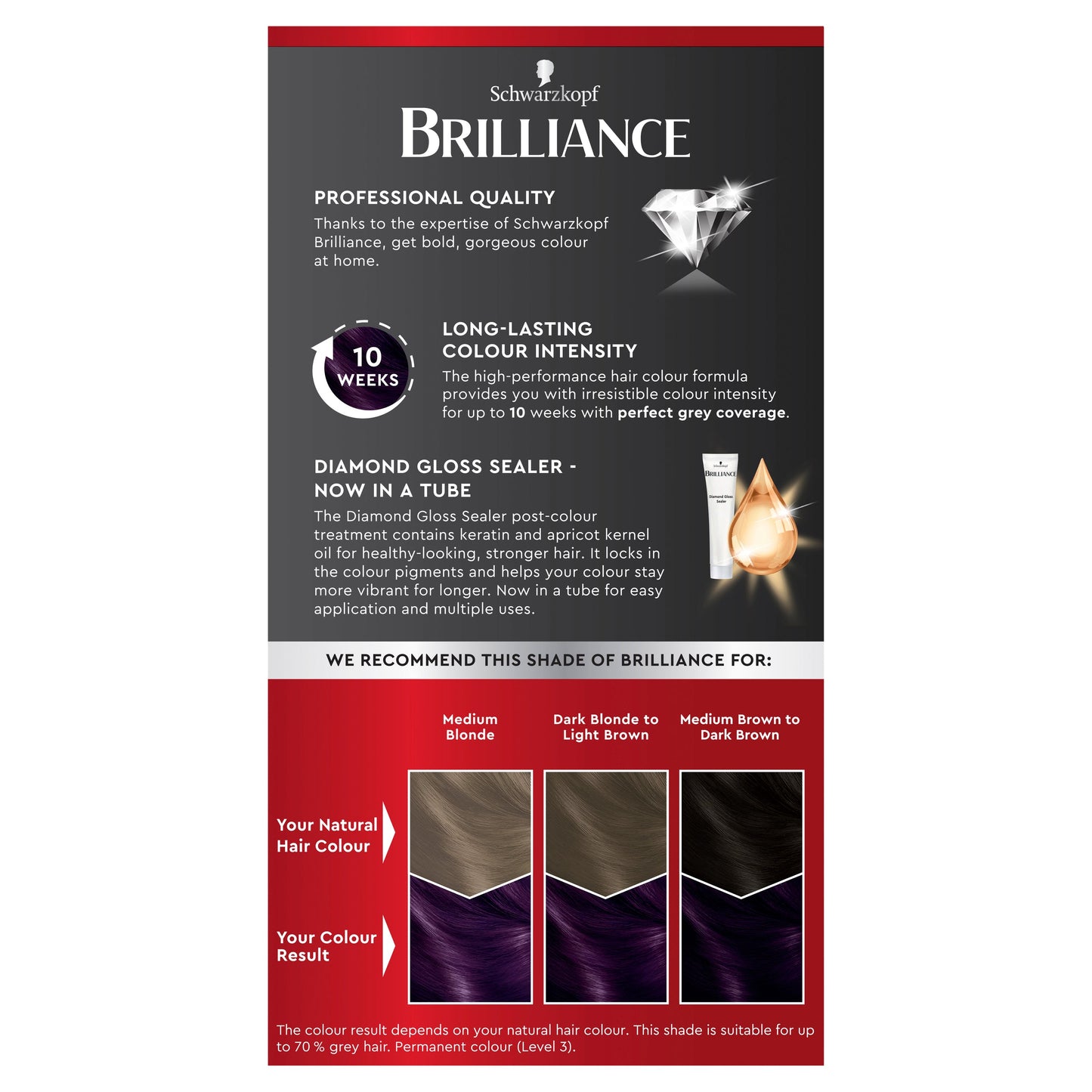 Schwarzkopf Brilliance Intense Permanent Colour Gem Collection 03 Dark Amethyst - Cutprice Online