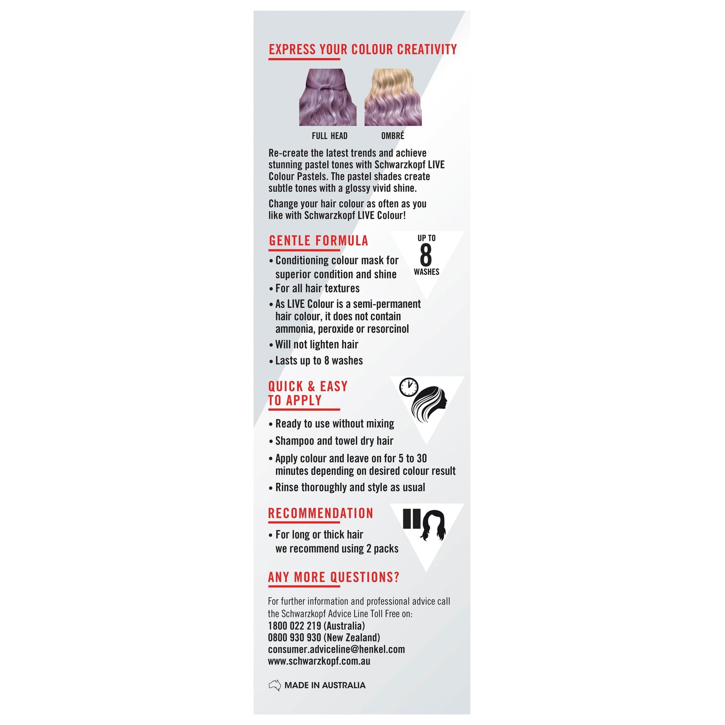 Schwarzkopf Live Colour Pastels Lilac Blush 75ml - Cutprice Online