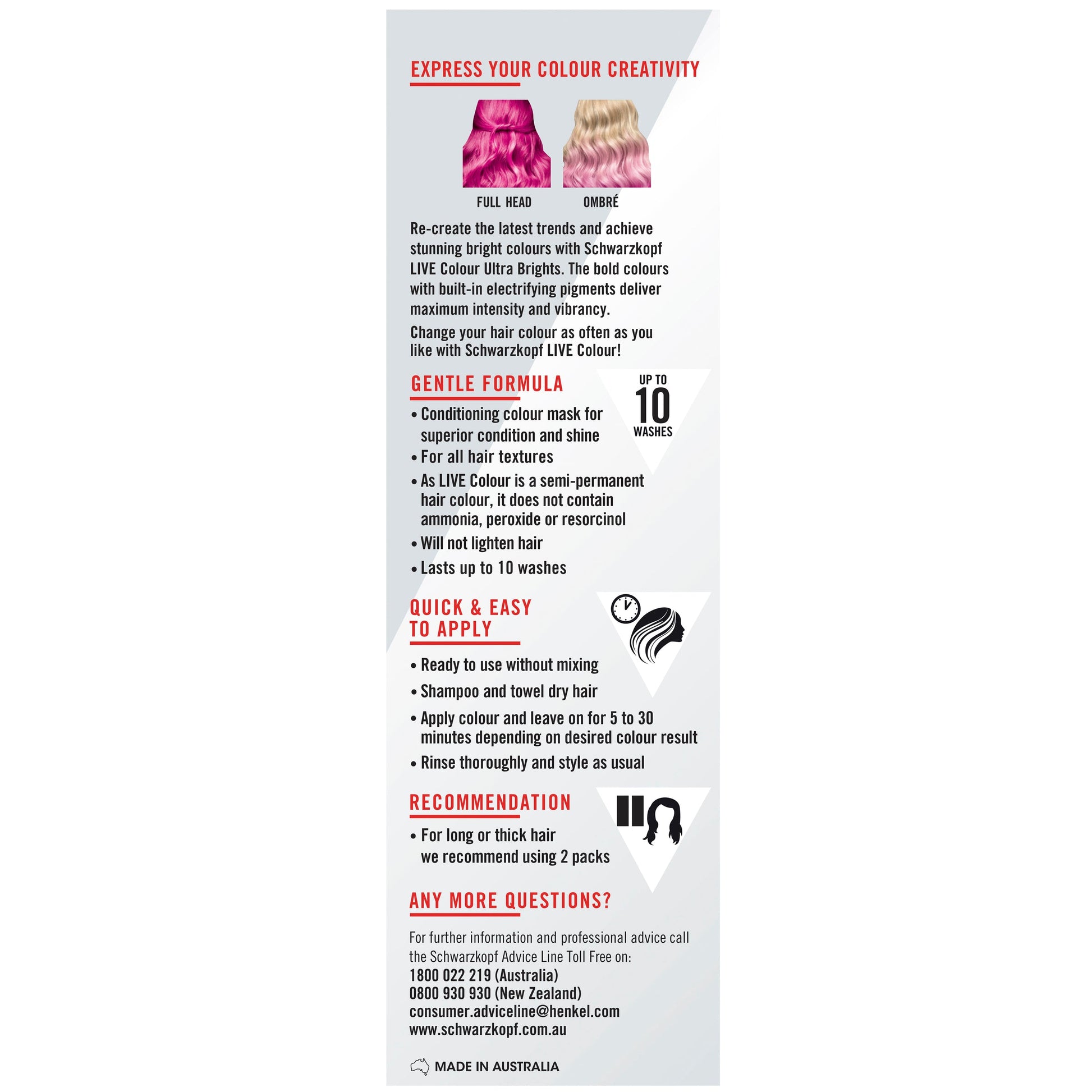 Schwarzkopf Live Colour Ultra Brights Shocking Pink 75ml - Cutprice Online