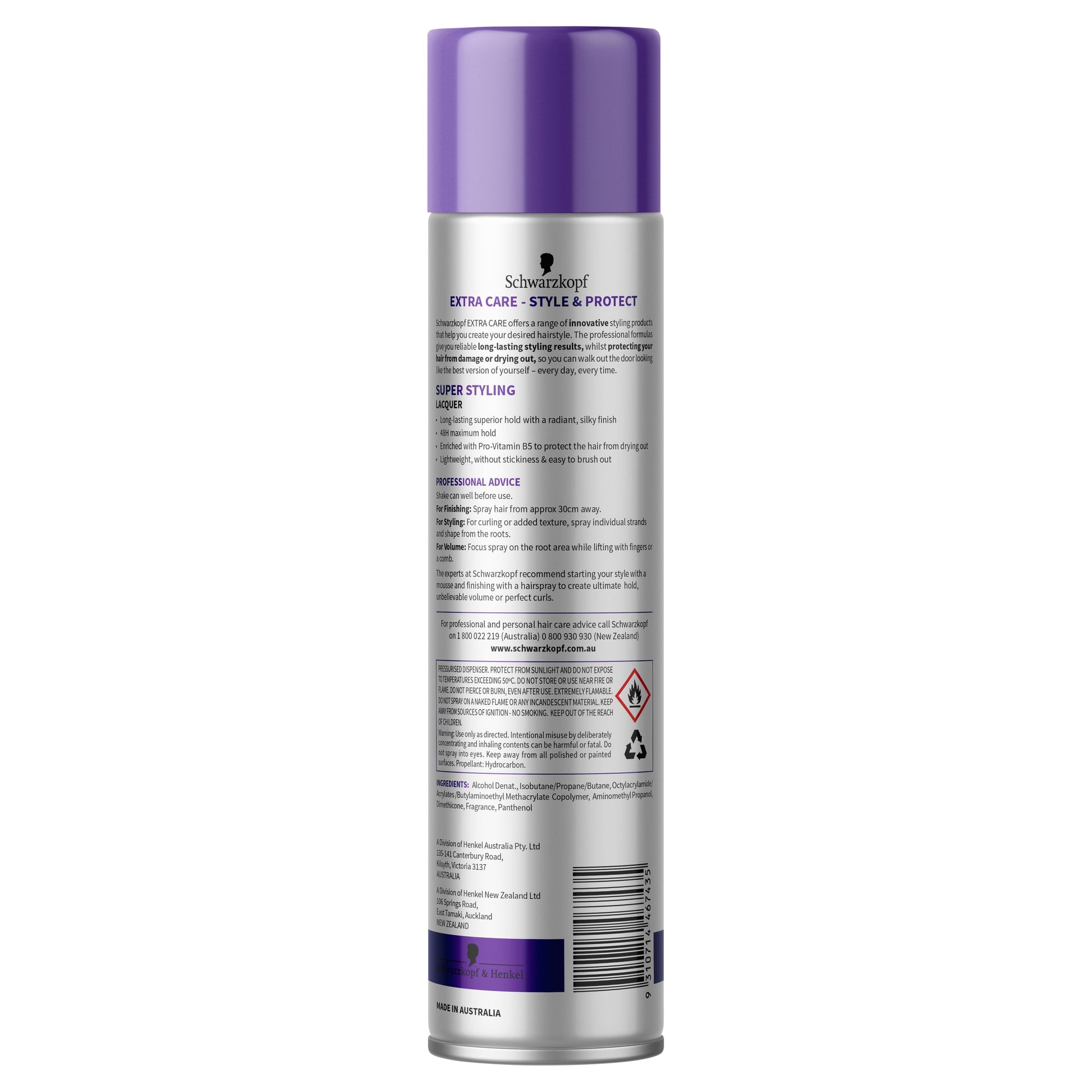 Schwarzkopf Extra Care Super Styling Lacquer Extreme Hold 250g - Cutprice Online
