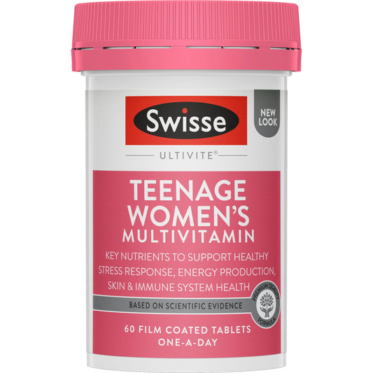 Swisse Teenage Ultivite Women's Multivitamin 60 Tablets - Cutprice Online