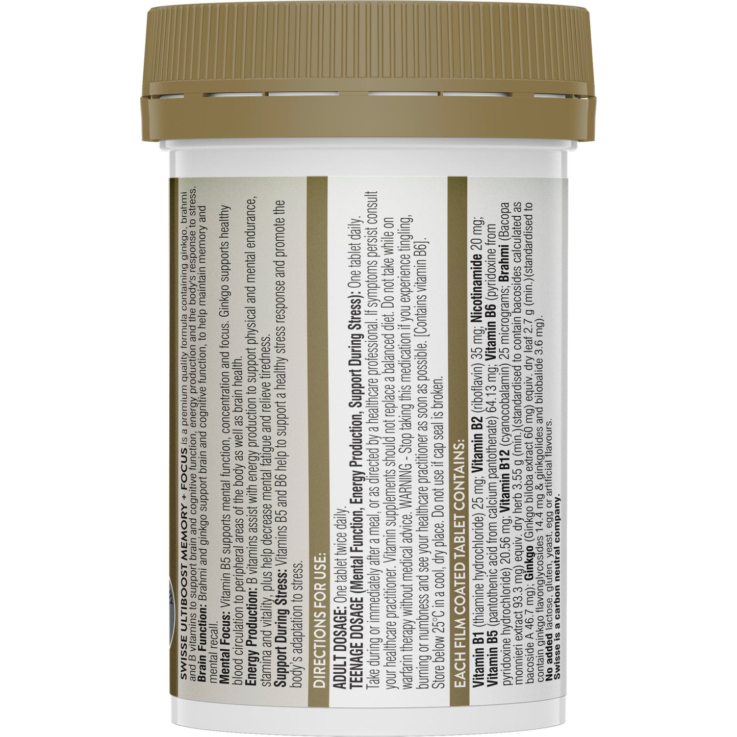 Swisse Ultiboost Memory + Focus 50 Tablets - Cutprice Online