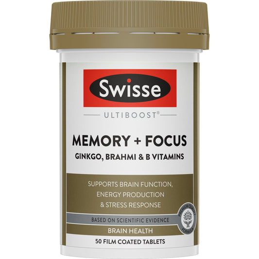 Swisse Ultiboost Memory + Focus 50 Tablets - Cutprice Online
