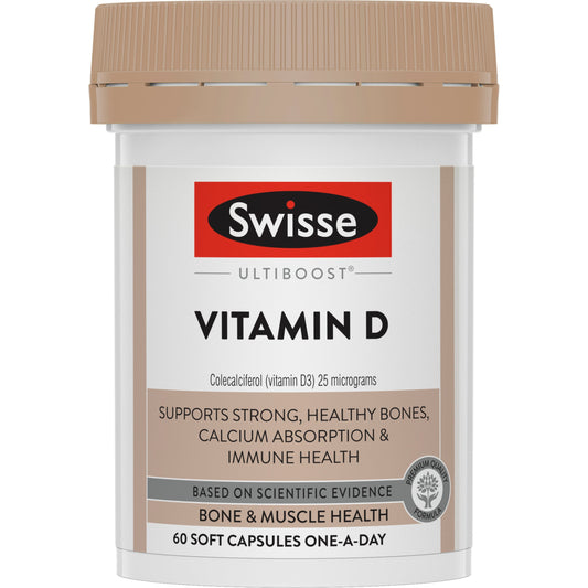 Swisse Ultiboost Vitamin D 60 Capsules - Cutprice Online