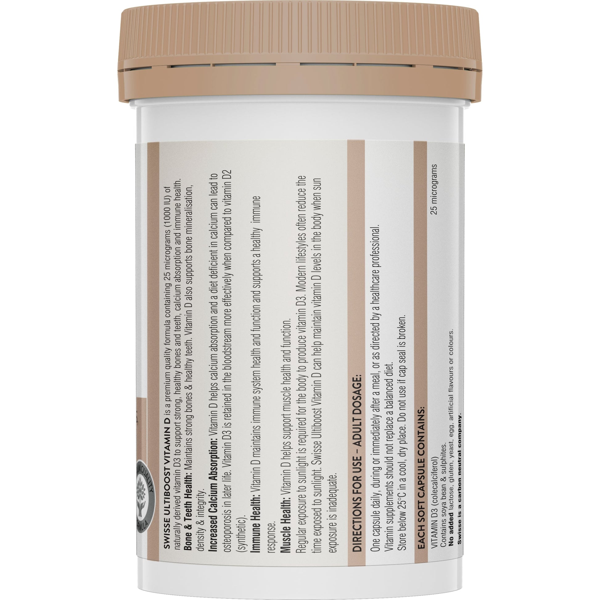 Swisse Ultraboost Vitamin D 250 Capsules - Cutprice Online