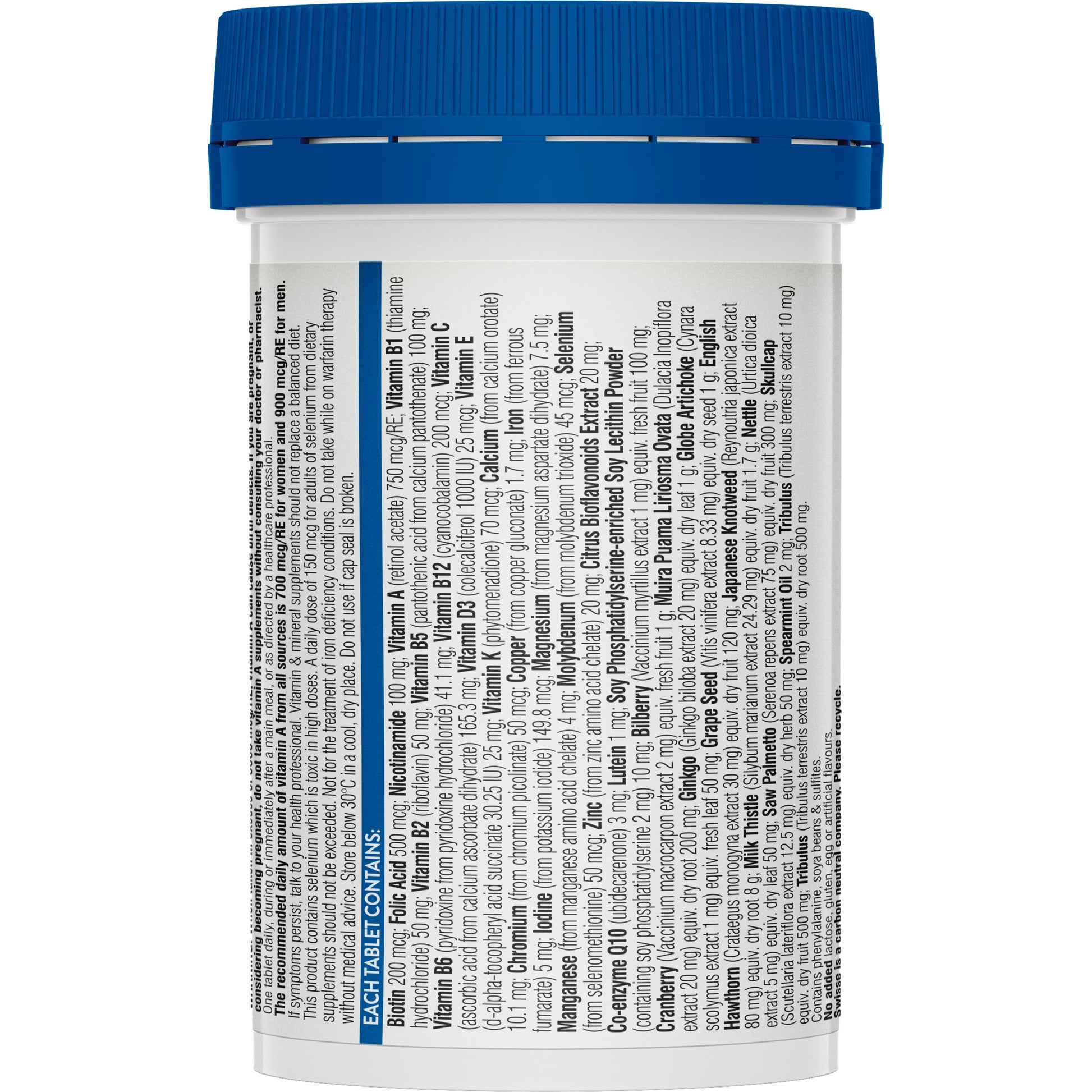 Swisse Men's Ultivite 65+ Multivitamin 60 Tablets - Cutprice Online