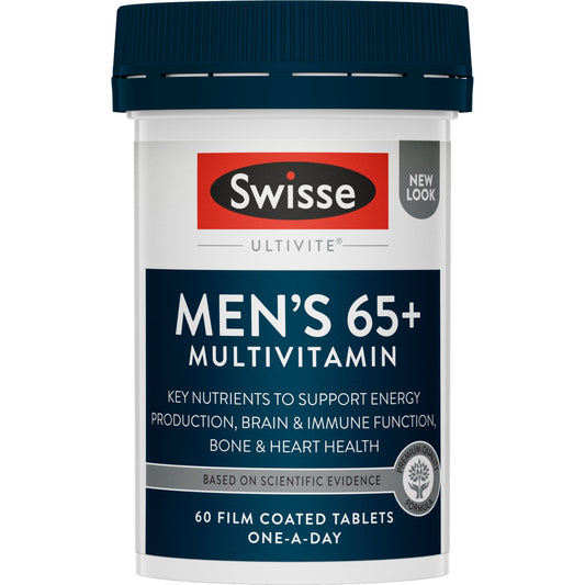 Swisse Men's Ultivite 65+ Multivitamin 60 Tablets - Cutprice Online