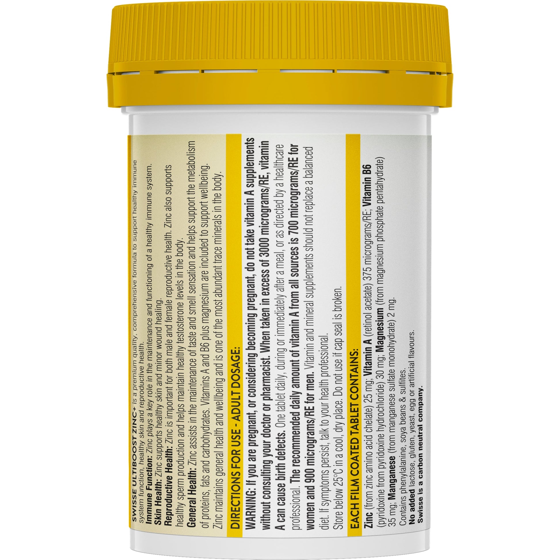 Swisse Ultiboost Zinc+ 60 Tablets - Cutprice Online