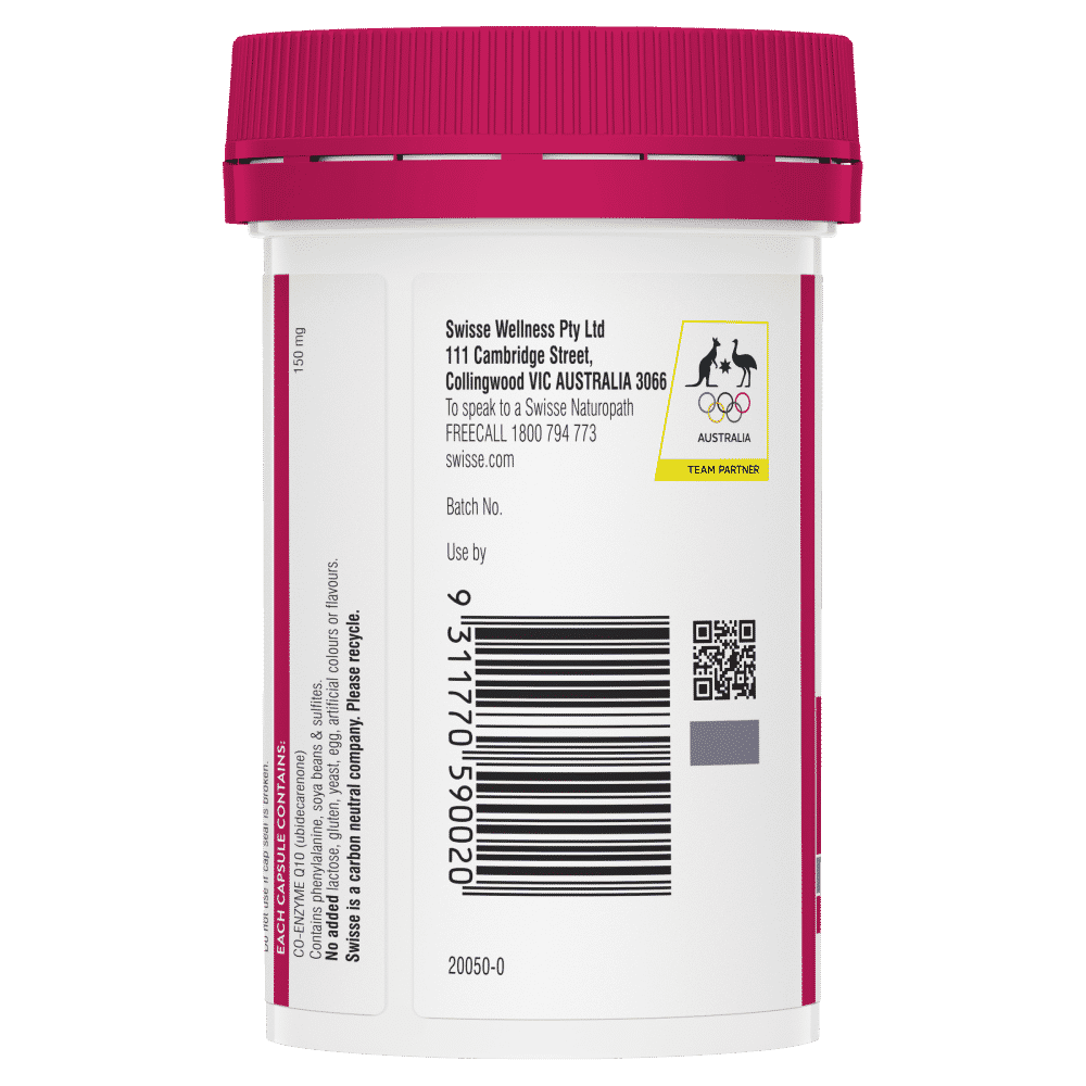Swisse Ultiboost Co-Enzyme Q10 150mg 50 Capsules - Cutprice Online