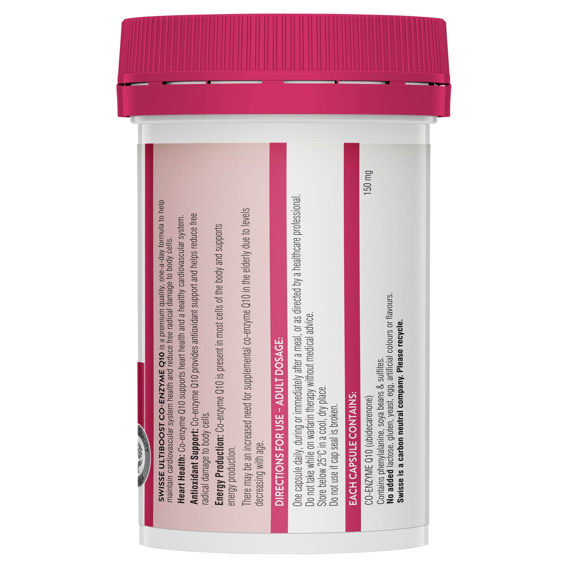 Swisse Ultiboost Co-Enzyme Q10 150mg 50 Capsules - Cutprice Online