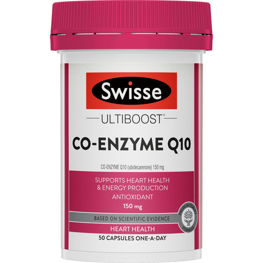 Swisse Ultiboost Co-Enzyme Q10 150mg 50 Capsules - Cutprice Online